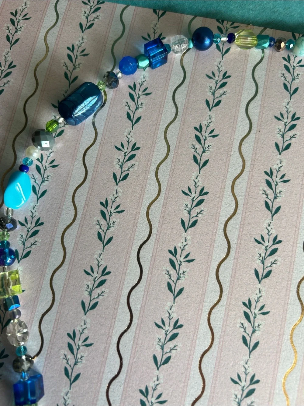 Beaded Blue Multicolor Eyeglass Chain